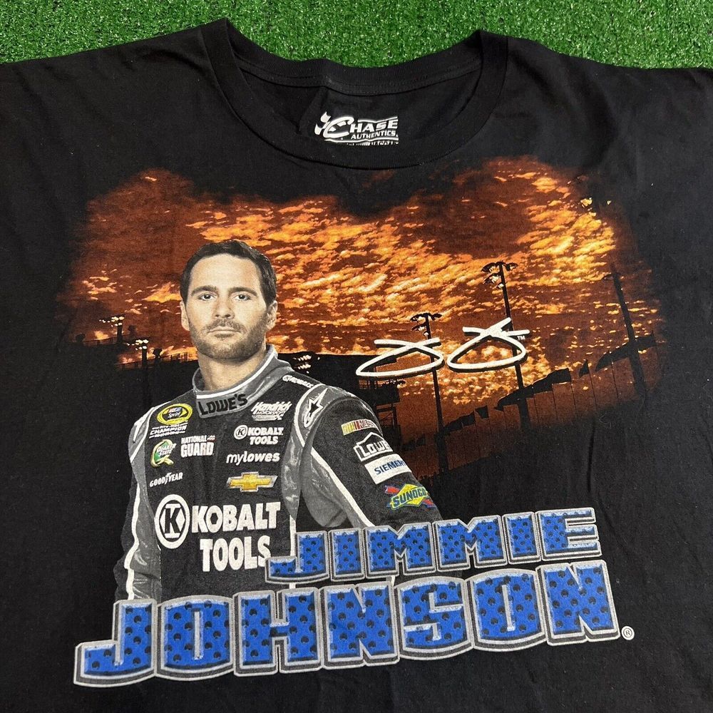 2000s NASCAR Jimmie‎ Johnson Racing Chase Authentics Shirt 3XL Fast And Focused